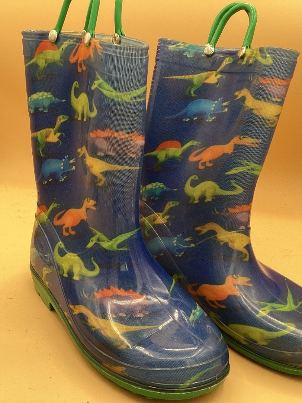 Blue Dinosaur Rainboots Size 5
